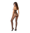 PASSION - FEMME BS048 BODYSTOCKING BLANC TAILLE UNIQUE