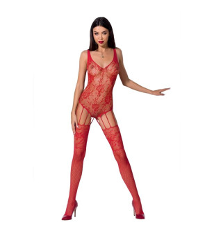 PASSION - FEMME BS074 BODYSTOCKING TAILLE UNIQUE ROUGE