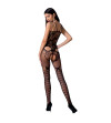 PASSION - FEMME BS076 BODYSTOCKING TAILLE UNIQUE ROUGE