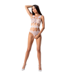 PASSION - FEMME BS083 TEDDY NET BODY BLANC TAILLE UNIQUE
