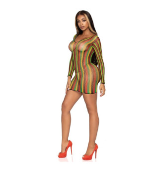 LEG AVENUE - RASTA MINI ROBE TAILLE UNIQUE