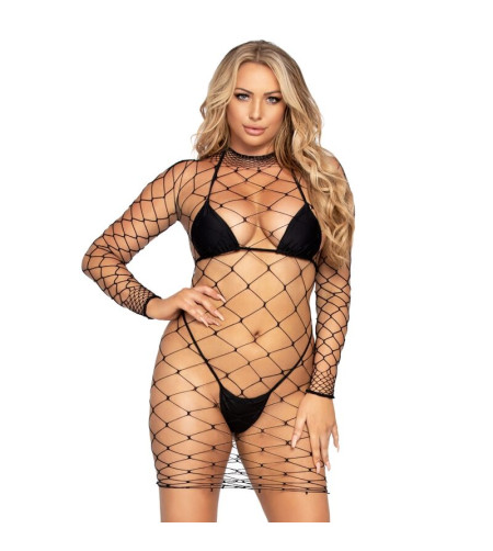 LEG AVENUE - FENCE NET MINI ROBE TAILLE UNIQUE