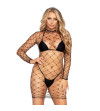 LEG AVENUE - FENCE NET MINI ROBE TAILLE UNIQUE