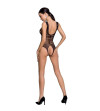 PASSION - FEMME BS086 BODYSTOCKING NOIR TAILLE UNIQUE