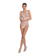 PASSION - FEMME BS086 BODYSTOCKING BLANC TAILLE UNIQUE