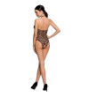 PASSION - FEMME BS087 BODYSTOCKING NOIR TAILLE UNIQUE