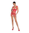 PASSION - FEMME BS089 BODYSTOCKING ROUGE TAILLE UNIQUE