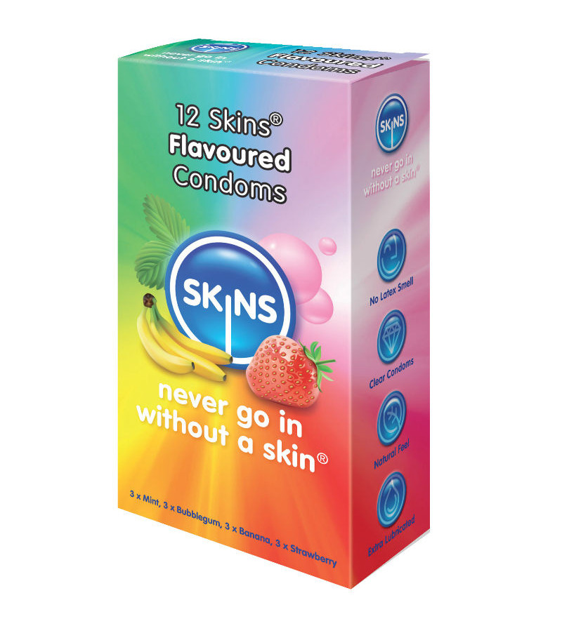 SKINS - CONDOM SAVEURS PAQUET DE 12