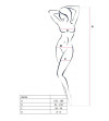 PASSION - FEMME BS024 BODYSTOCKING BLANC TAILLE UNIQUE