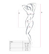 PASSION - FEMME BS025 BODYSTOCKING BLANC STYLE ROBE TAILLE UNIQUE