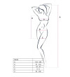 PASSION - FEMME BS026 BODYSTOCKING STYLE ROBE NOIR TAILLE UNIQUE
