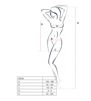 PASSION - FEMME BS026 BODYSTOCKING BLANC STYLE ROBE TAILLE UNIQUE