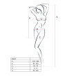PASSION - FEMME BS027 BODYSTOCKING STYLE ROBE NOIR TAILLE UNIQUE