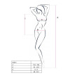 PASSION - FEMME BS035 BODYSTOCKING BLANC TAILLE UNIQUE
