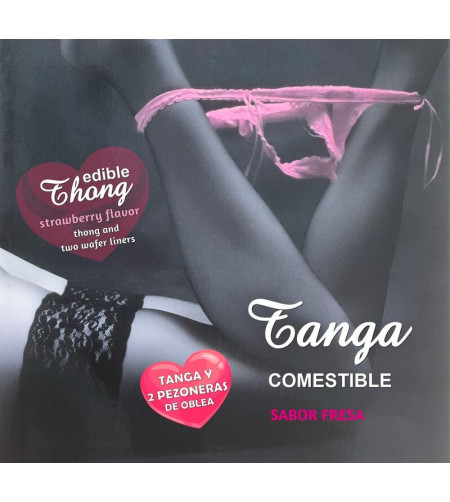HOTFLOWERS - THONG AZYME POUR FILLE ET 2 COUSSINS DE MATELIER SAVEUR FRAISE /es/pt/en/fr/it/