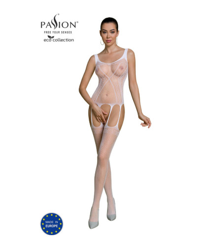 PASSION - BODYSTOCKING ECO COLLECTION ECO BS007 BLANC