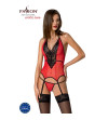 PASSION - PEONIA CORSET LIGNE ÉROTIQUE ROUGE L/XL