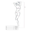 PASSION - FEMME BS057 BODYSTOCKING ROUGE TAILLE UNIQUE