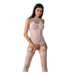PASSION - BS095 BODYSTOCKING BLANC TAILLE UNIQUE
