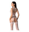 PASSION - BS095 BODYSTOCKING BLANC TAILLE UNIQUE
