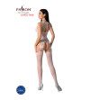 PASSION - BS095 BODYSTOCKING BLANC TAILLE UNIQUE