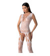 PASSION - BS099 BODYSTOCKING BLANC TAILLE UNIQUE