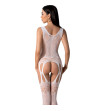 PASSION - BS099 BODYSTOCKING BLANC TAILLE UNIQUE