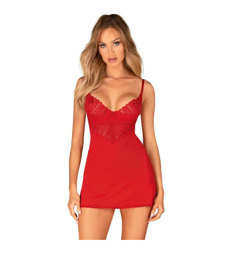 OBSESSIVE - CHEMISE  STRING INGRIDIA ROUGE XL/XXL