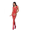 PASSION - FEMME BS072 BODYSTOCKING TAILLE UNIQUE ROUGE