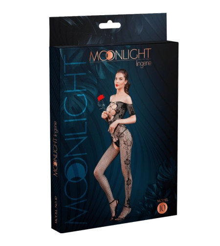 MOONLIGHT - BODYSTOCKING MODÈLE 10 NOIR TAILLE UNIQUE