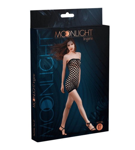 MOONLIGHT - ROBE EN MAILLE MODÈLE 17 NOIR TAILLE UNIQUE