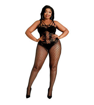 MOONLIGHT - BODYSTOCKING MODÈLE 4 NOIR GRANDE TAILLE