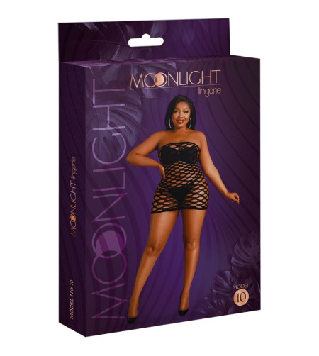 MOONLIGHT - ROBE EN MAILLE MODÈLE 10 NOIRE GRANDE TAILLE
