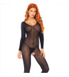 LEG AVENUE - BODYSTOCKING MANCHES LONGUES NOIR