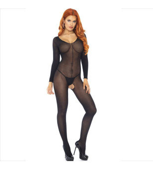 LEG AVENUE - BODYSTOCKING MANCHES LONGUES NOIR