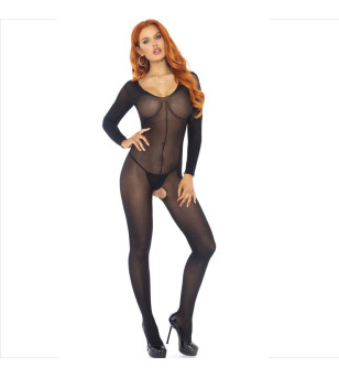 LEG AVENUE - BODYSTOCKING MANCHES LONGUES NOIR