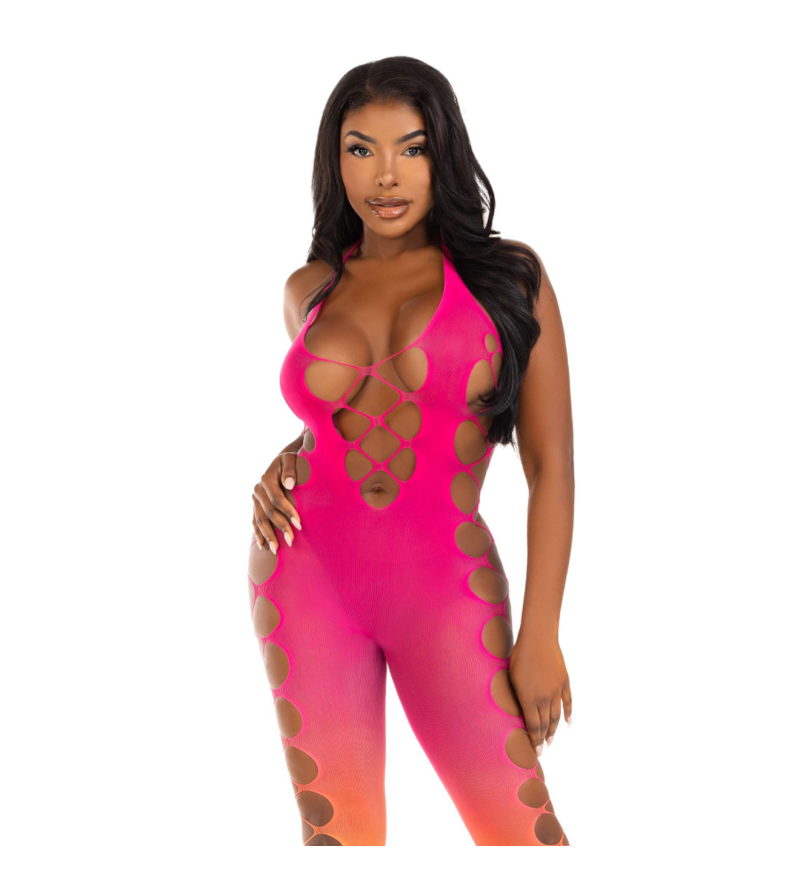 LEG AVENUE - BODYSTOCKING CHEVILLE SUNSET