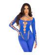 LEG AVENUE - BODYSTOCKING CHEVILLE RECKLESS BLEU ROYAL