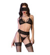 CHILIROSE - CR 4467 ENSEMBLE QUATRE PIÈCES NOIR L/XL
