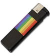 PRIDE - BRIQUET NOIR AVEC DRAPEAU LGBT