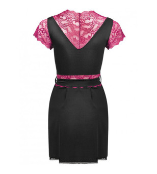 LIVCO CORSETTI FASHION - KUMIKO LC 90428 ROBE DE CHAMBRE + CULOTTE NOIR L/XL