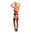 LIVCO CORSETTI FASHION - MORIDAM LC 90552 SOUTIEN-GORGE + JARRETIÈRE + CULOTTE NÉGRO L/XL