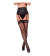 LIVCO CORSETTI FASHION - PORTE-JARRETELLES + BAS NOIR L/XL