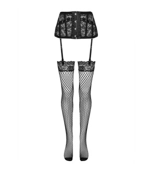 LIVCO CORSETTI FASHION - PORTE-JARRETELLES + BAS NOIR L/XL