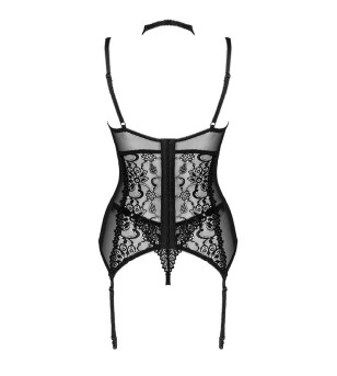 LIVCO CORSETTI FASHION - COLLECTION GIELLANDRA FOR THE SENSES CORSET + CULOTTE NOIR L/XL