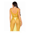 LEG AVENUE - ROBE LONGUE FILET JAUNE TAILLE UNIQUE