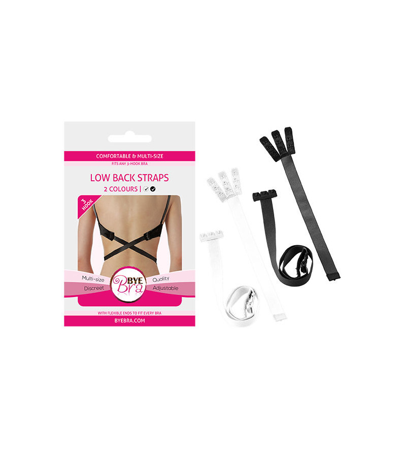 BYE-BRA - ADAPTATEUR DE SOUTIEN-GORGE À DOS OUVERT NOIR  BLANC