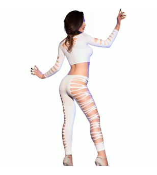 CHILIROSE - CR 3654 TOP  LEGGINS ROSE S/M