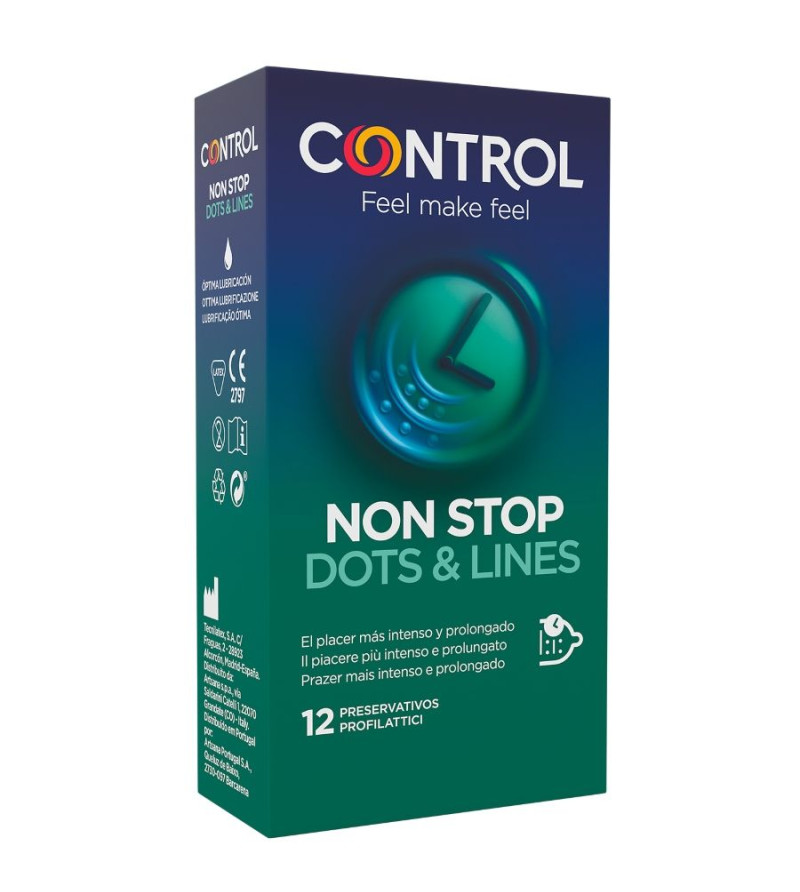 CONTROL - NONSTOP DOTS AND LINES CONDOMS 12 UNITS