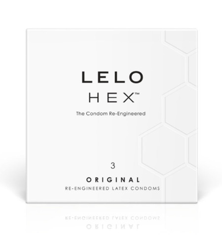 LELO - BOÎTE DE PRÉSERVATIFS HEX 3 UNITÉS